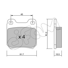 Klocki hamulcowe CIFAM 822-275-0