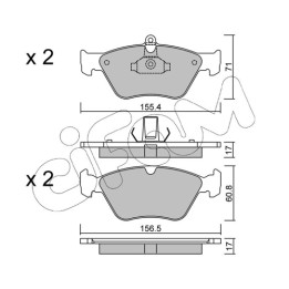 Klocki hamulcowe CIFAM 822-128-0