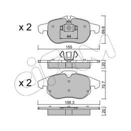 Klocki hamulcowe CIFAM 822-540-0