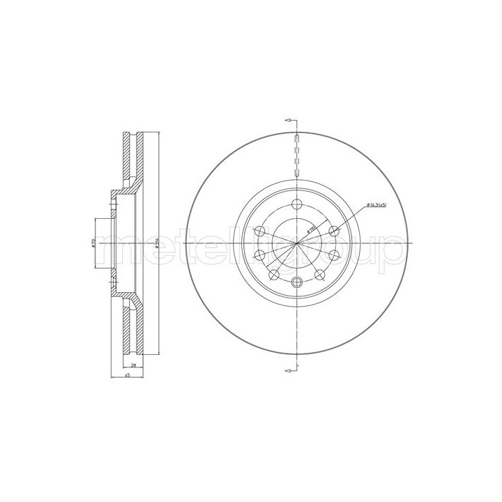 Tarcza hamulcowa CIFAM 800-1353C