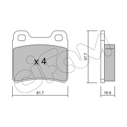 Klocki hamulcowe CIFAM 822-141-0