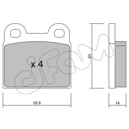 Klocki hamulcowe CIFAM 822-002-0