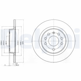 Tarcza hamulcowa DELPHI BG3731C