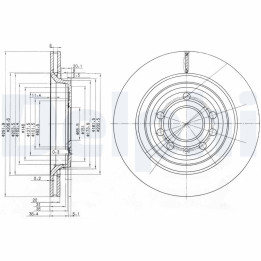 Tarcza hamulcowa DELPHI BG3886C
