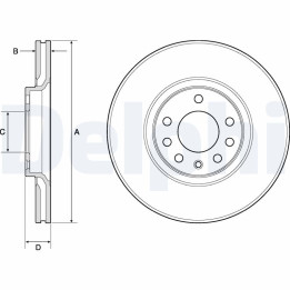 Tarcza hamulcowa DELPHI BG3770C