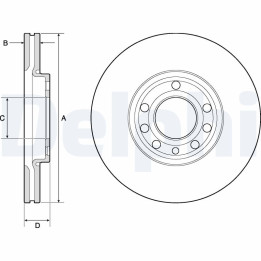 Tarcza hamulcowa DELPHI BG3713C