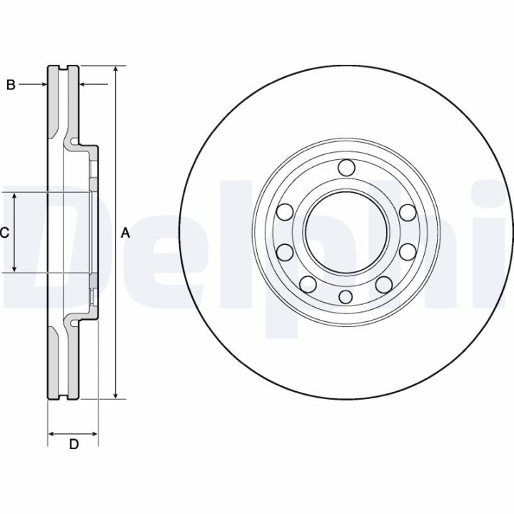 Tarcza hamulcowa DELPHI BG3713C