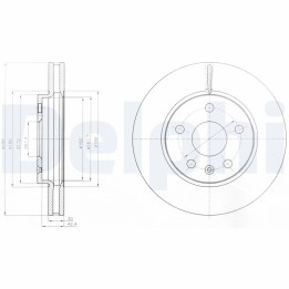Tarcza hamulcowa DELPHI BG4187C