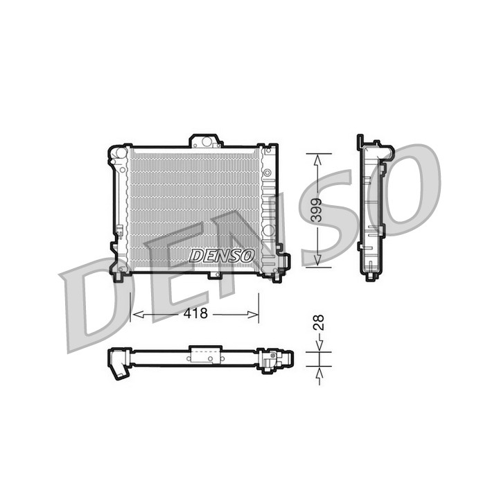 Chłodnica wody silnika DENSO DRM25004