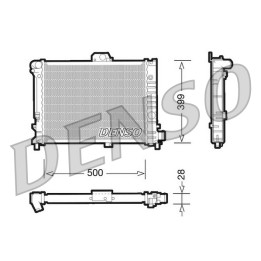 Chłodnica wody silnika DENSO DRM25005