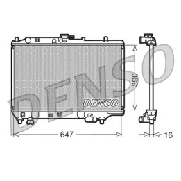 Chłodnica wody silnika DENSO DRM44006