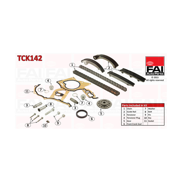 Zestaw łańcucha rozrządu FAI AutoParts TCK142