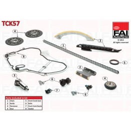 Zestaw łańcucha rozrządu FAI AutoParts TCK57