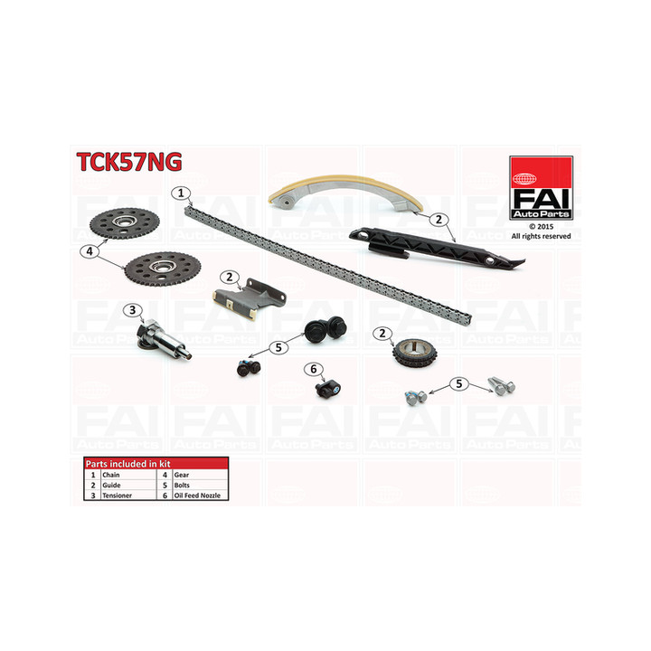 Zestaw łańcucha rozrządu FAI AutoParts TCK57NG