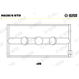 Panewki wału korbowego GLYCO H038/5 STD