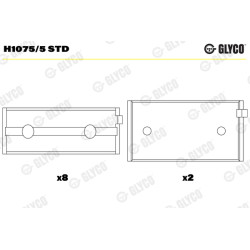 Panewki wału korbowego GLYCO H1075/5 STD