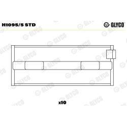 Panewki wału korbowego GLYCO H1095/5 STD