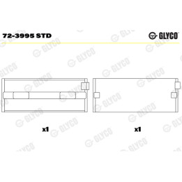 Panewki wału korbowego GLYCO 72-3995 STD