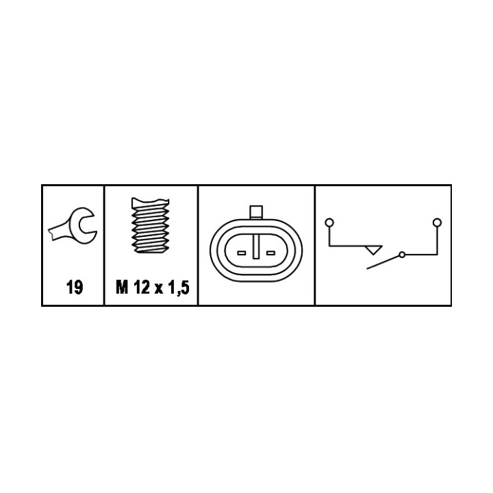 Przełącznik, światło cofania HELLA 6ZF 007 671-001