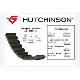 Pasek rozrządu HUTCHINSON 162 AHP 20