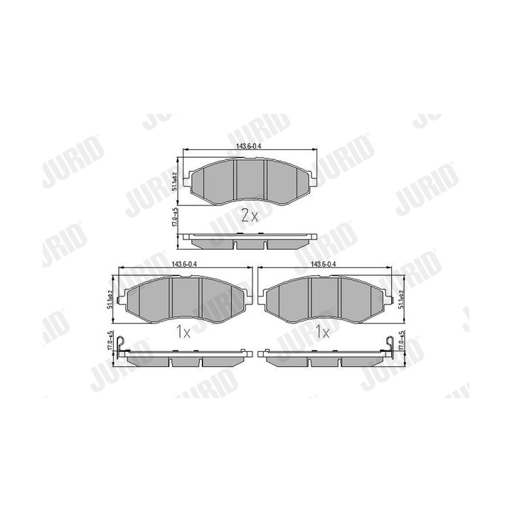 Klocki hamulcowe JURID 572407J