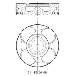 Tłok MAHLE 011 PI 00108 000