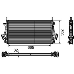 Chłodnica powietrza Intercooler MAHLE CI 191 000P
