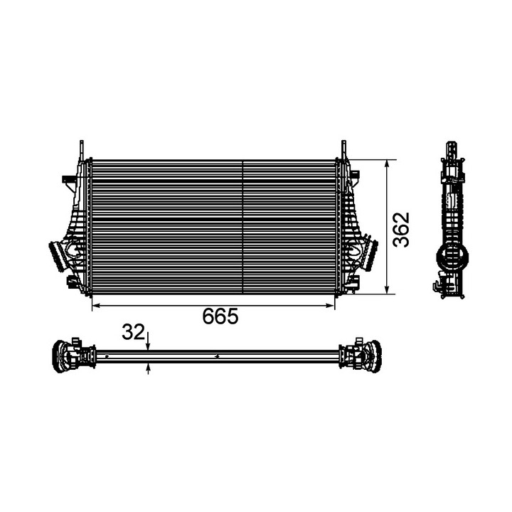 Chłodnica powietrza Intercooler MAHLE CI 191 000P