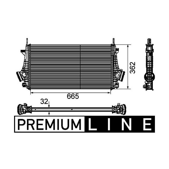 Chłodnica powietrza Intercooler MAHLE CI 191 000P