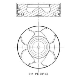 Tłok MAHLE 011 PI 00104 000