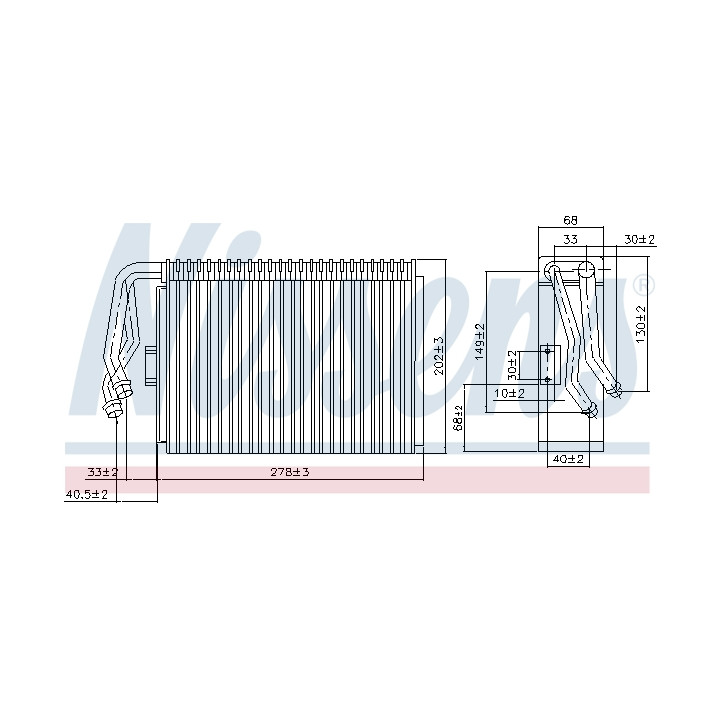 Parownik klimatyzacji NISSENS 92097