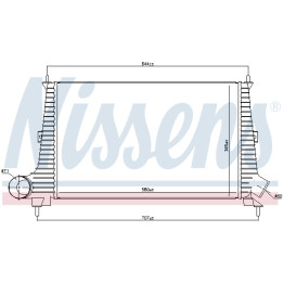 Chłodnica powietrza Intercooler NISSENS 96891