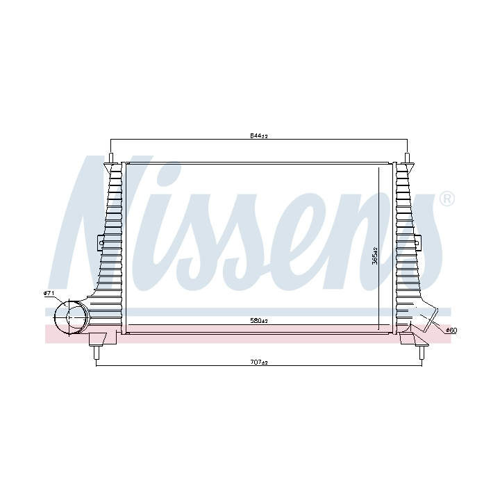 Chłodnica powietrza Intercooler NISSENS 96891