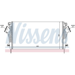 Chłodnica powietrza Intercooler NISSENS 96554