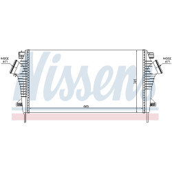 Chłodnica powietrza Intercooler NISSENS 96554