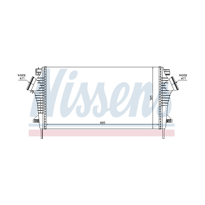 Chłodnica powietrza Intercooler NISSENS 96554