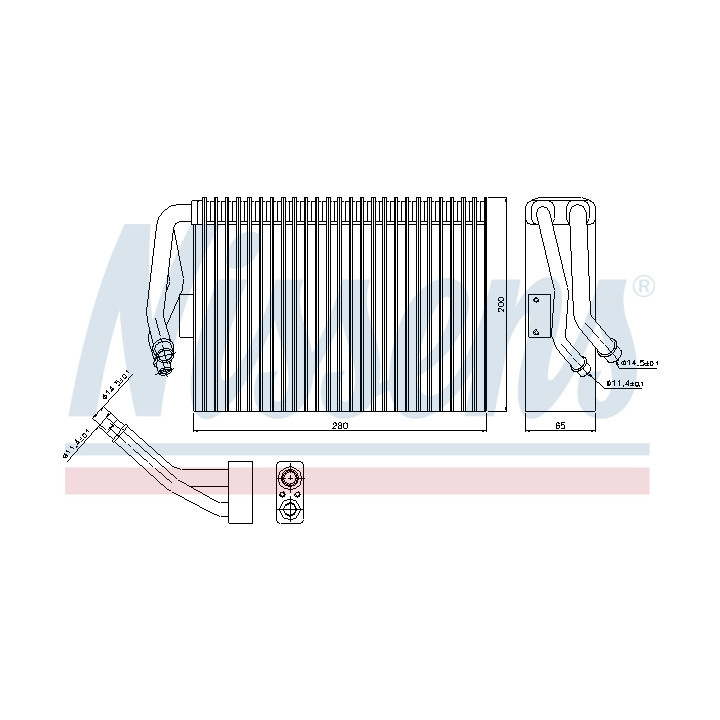 Parownik klimatyzacji NISSENS 92295