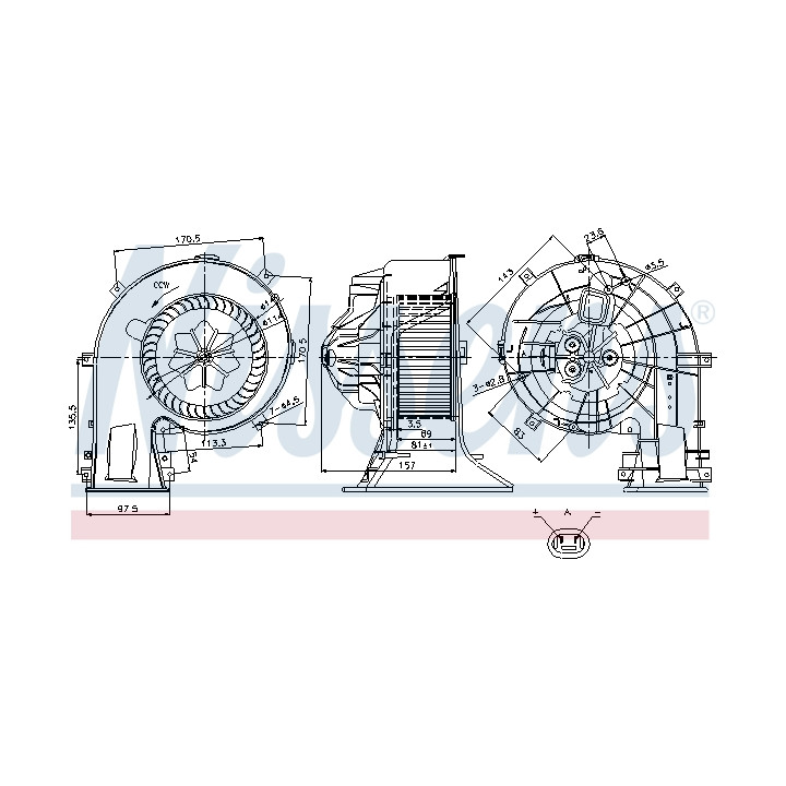 Dmuchawa nawiewu NISSENS 87025