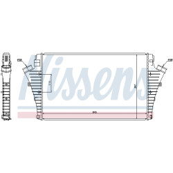 Chłodnica powietrza Intercooler NISSENS 96684