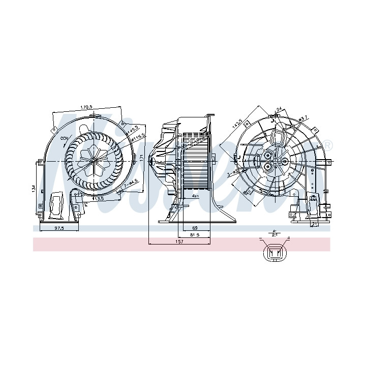 Dmuchawa nawiewu NISSENS 87049