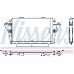 Chłodnica powietrza Intercooler NISSENS 96376