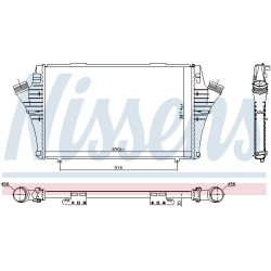 Chłodnica powietrza Intercooler NISSENS 96376