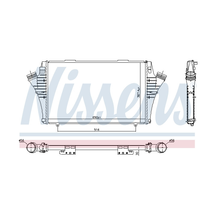 Chłodnica powietrza Intercooler NISSENS 96376