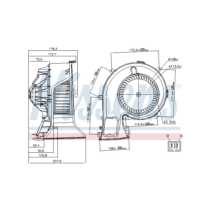 Dmuchawa nawiewu NISSENS 87067