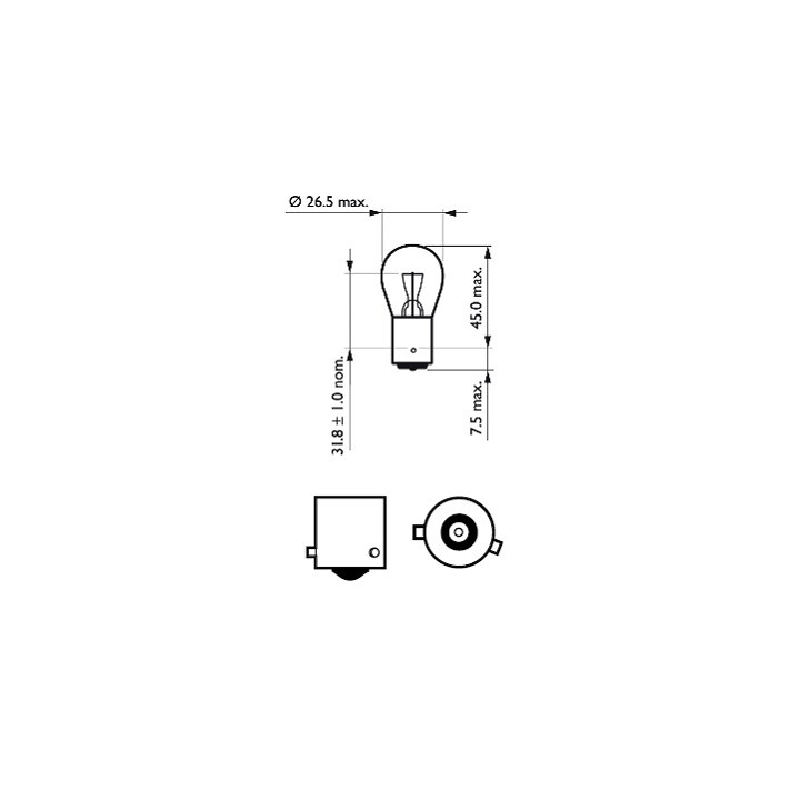 Żarówka światła STOP PHILIPS 12088CP