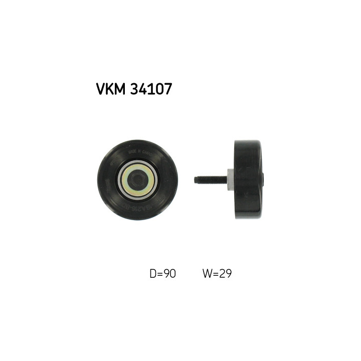 Rolka prowadząca pasek klinowy SKF VKM 34107