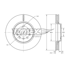 Tarcza hamulcowa TOMEX Brakes TX 73-79