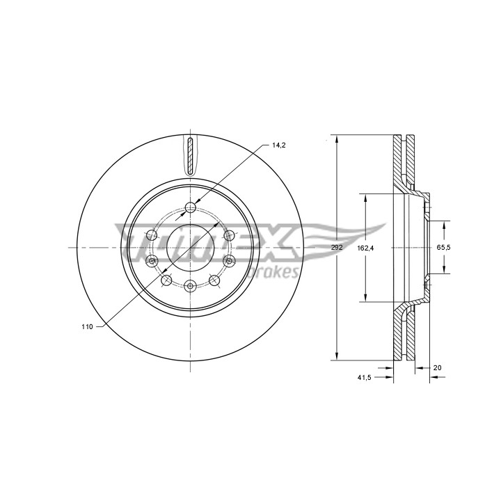 Tarcza hamulcowa TOMEX Brakes TX 73-79