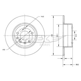 Tarcza hamulcowa TOMEX Brakes TX 70-49