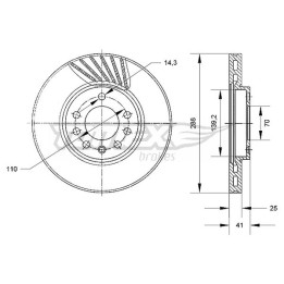 Tarcza hamulcowa TOMEX Brakes TX 70-55